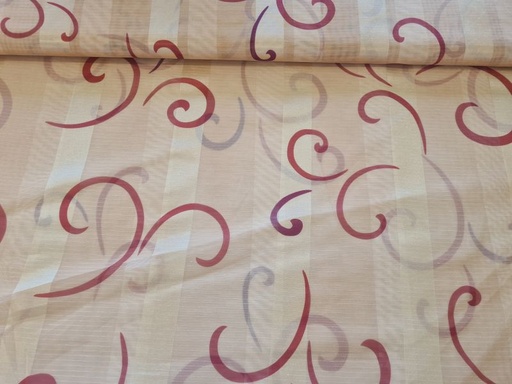 Gardinenstoff Chifon 5 Schwünge orange rot