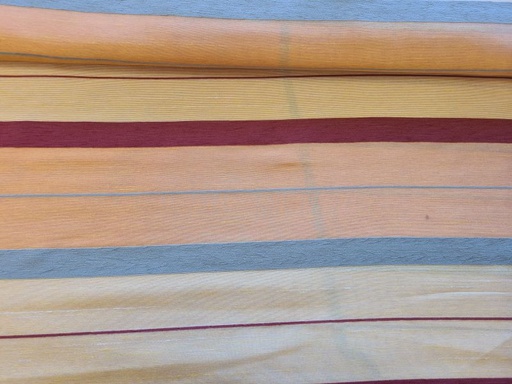 Leichter Dekostoff Streifen Orange Bordaux Grau