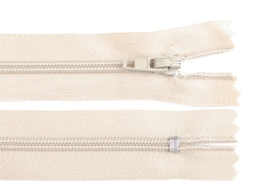 Reißverschluss nicht teilbar 18 cm Beige