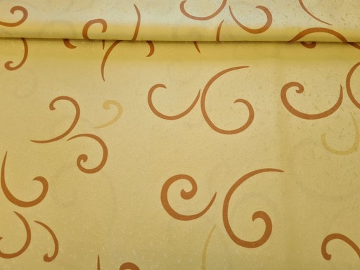 Dekostoff Creme mit Schwüngen