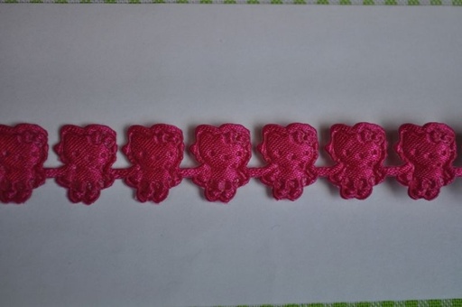 Satinband Katzen Figur Pink