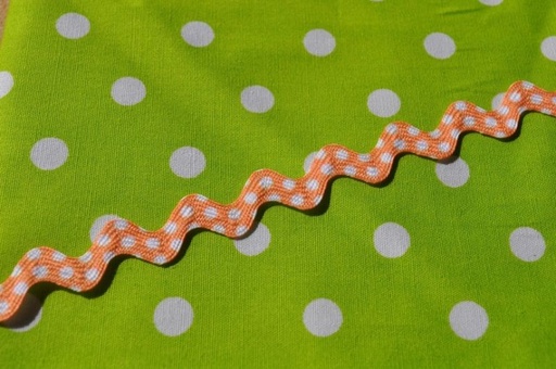 Zackenlitze mit Punkten orange