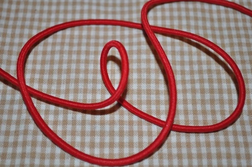 Gummikordel rund 3 mm dunkel rot