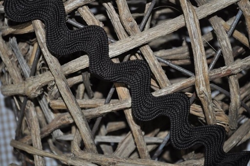 Zackenlitze dunkelbraun 1,5cm breit