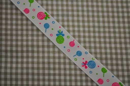 Ripsband Lolli weiß