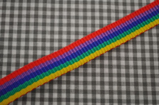 Gurtband 15 mm regenbogen