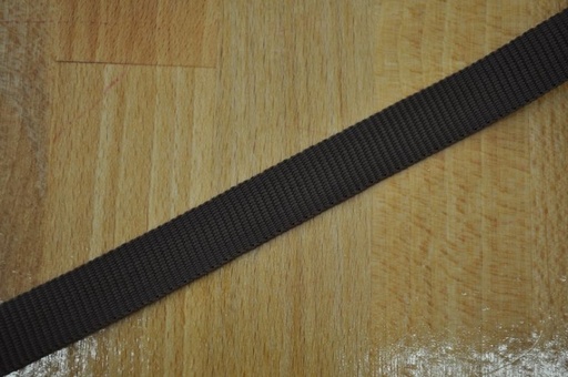 Gurtband 15 mm dunkelbraun