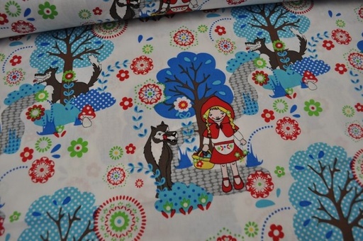 Baumwolle Rotkäppchen blau