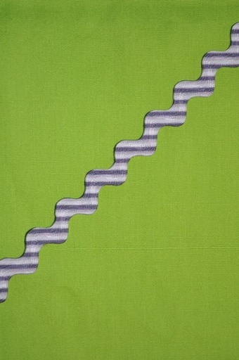 Zackenlitze 7mm mit Streifen grau