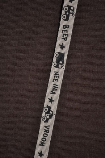 Ripsband Autos Beep/vroom sand