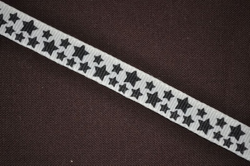 Ripsband Sternenhimmel ecru