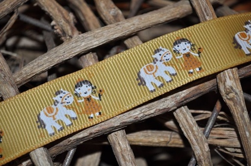 Ripsband Pferde senf