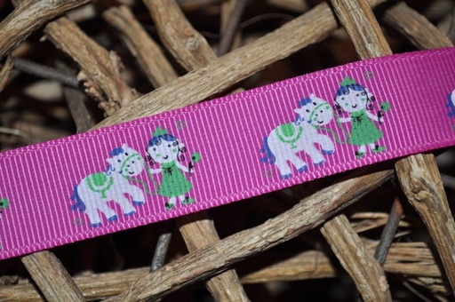 Ripsband Pferde pink
