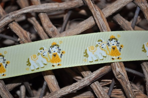 Ripsband Pferde gelb