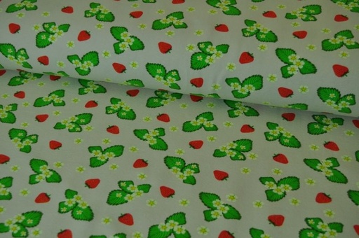 Jersey Dapper Erdbeeren klein beige