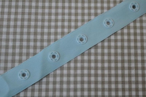 Druckknopfband 2-teilig hellblau