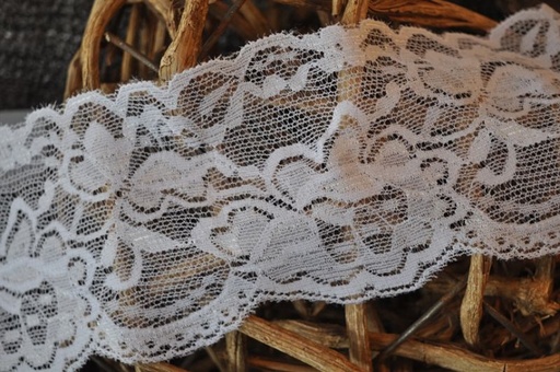 Elastische Spitze 80mm Nr. 2 weiß