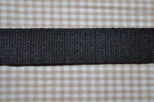 Klettband selbstklebend 20 mm schwarz komplett