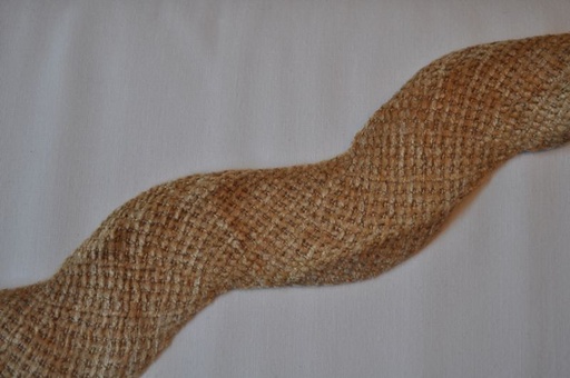 Spanische Chenille Zackenlitze 4,5cm hellbraun